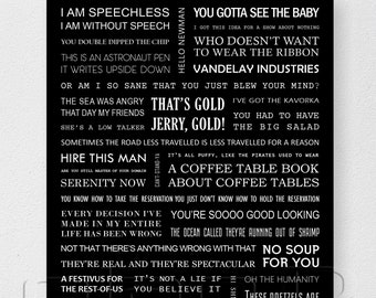 A4 SEINFELD quotes poster