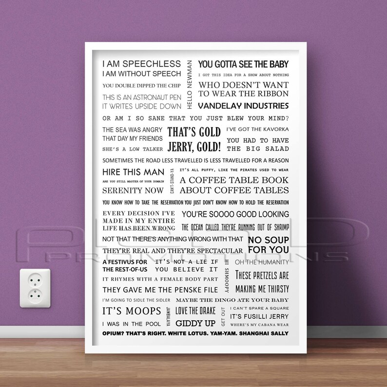 A4 SEINFELD quotes poster image 4