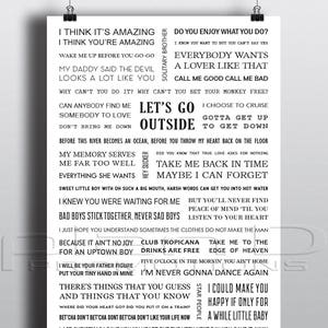 A4 George Michael lyrics poster White Background