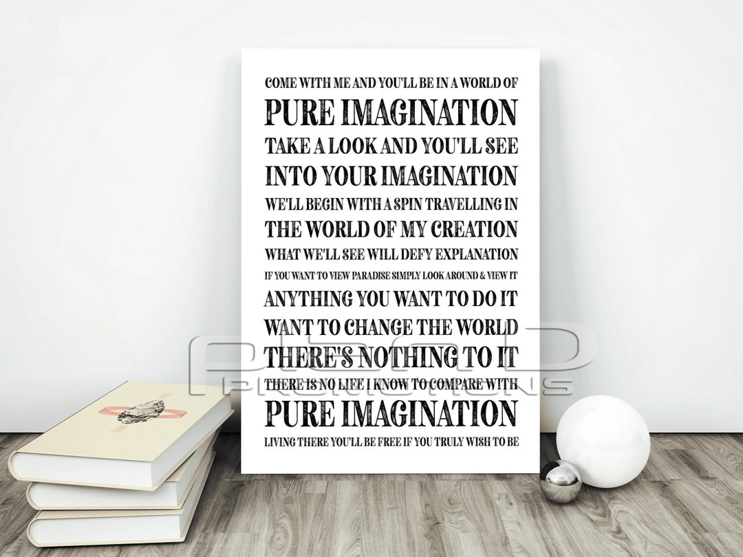 A4 Pure Imagination Song Lyrics Print - Etsy