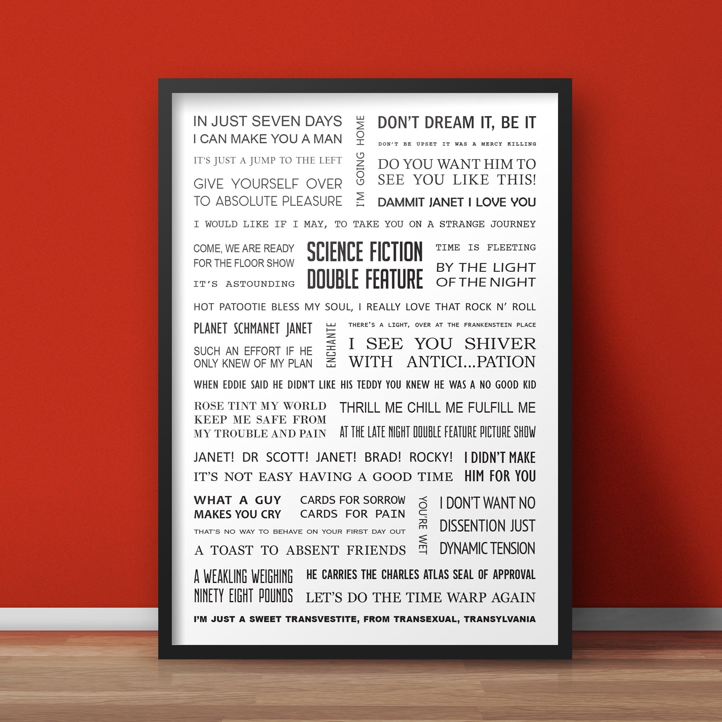 ROCKY HORROR Movie Quotes Poster A4 Etsy Australia rocky-horror-movie-quotes-poster-a4-etsy-australia