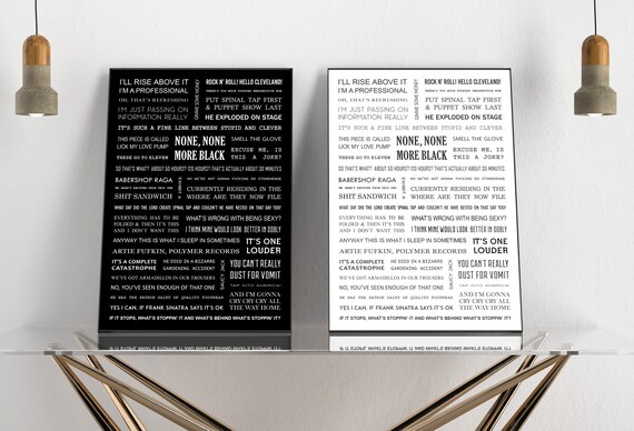 Spinal Tap Movie Quotes Poster A3 Etsy