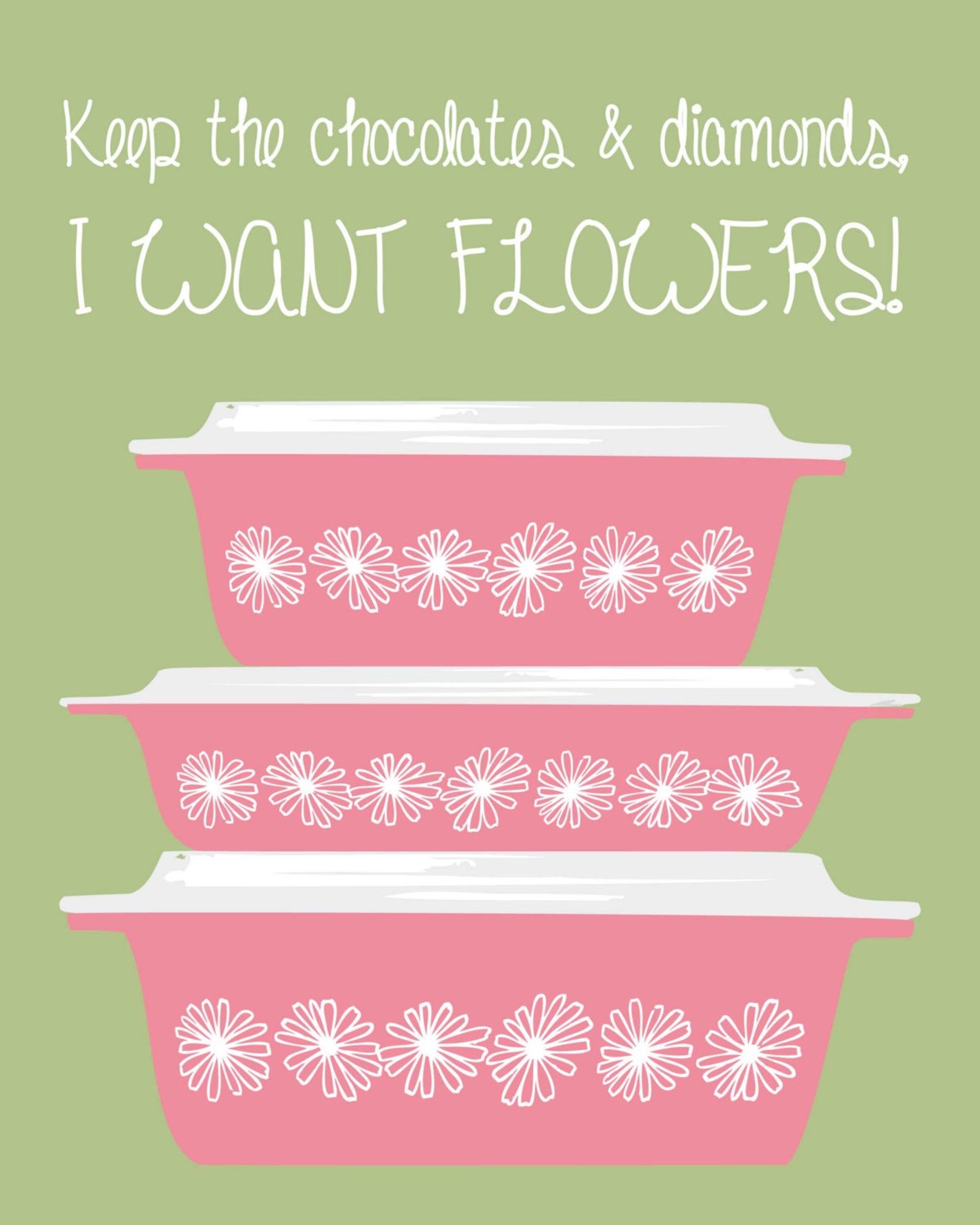 Pyrex Pink Daisy Flowers Valentine's Digital Art - Etsy