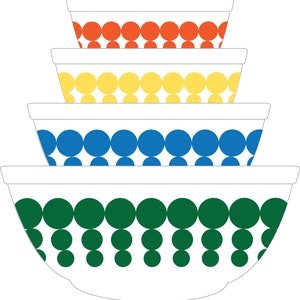 Pyrex (.svg) New Dots pattern outlines for cutting and print projects