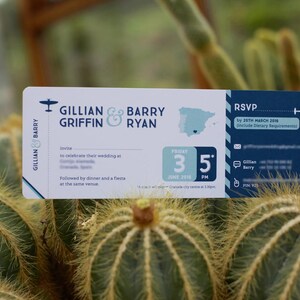 Boarding Pass Wedding Invitation