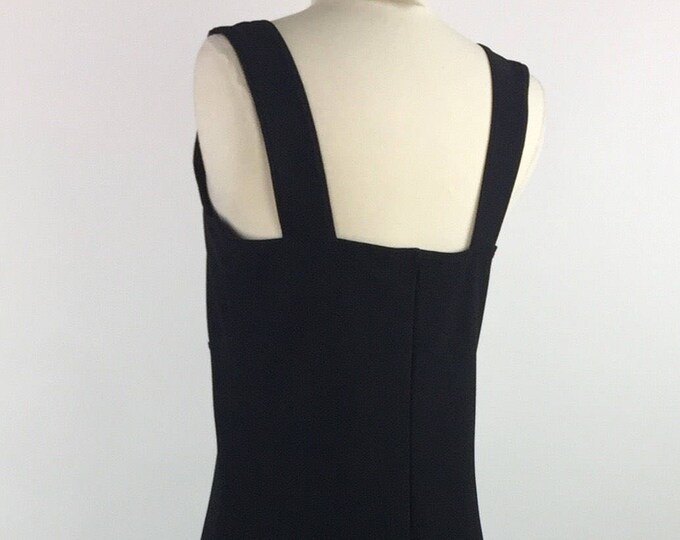 Vintage 90's clubwear black body-con midi length dress