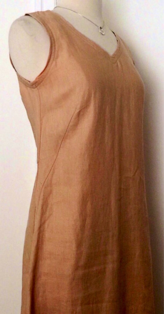 Vintage 90's French flattering peachy khaki lusci… - image 7