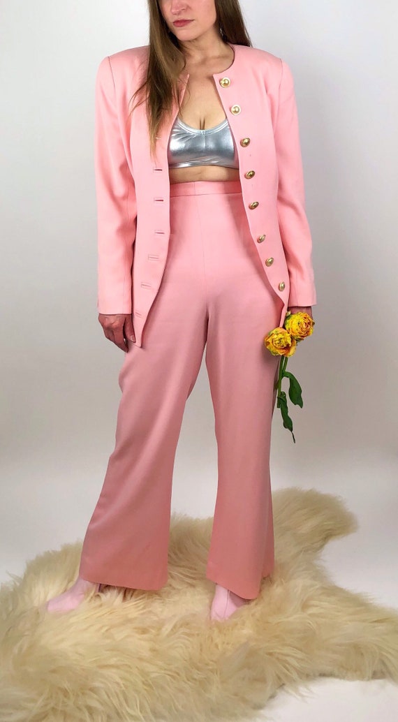 90's designer monochrome pink suit set - image 7