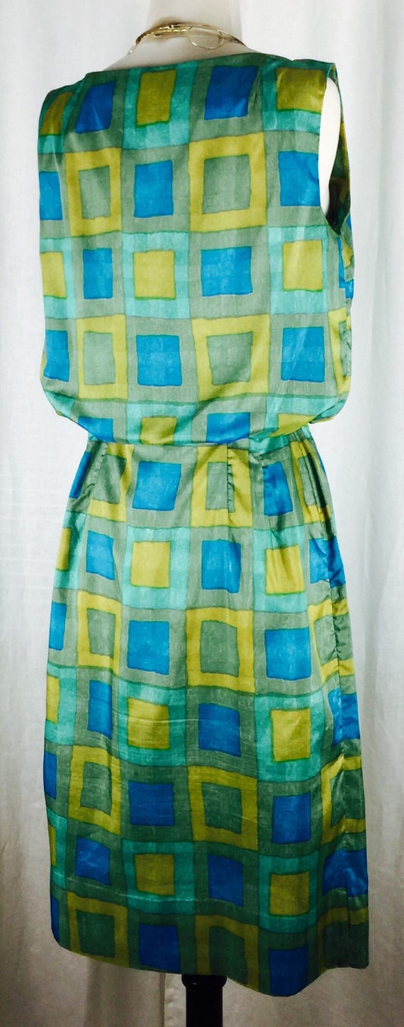 Vintage 60's bright mod geometric abstract square… - image 5