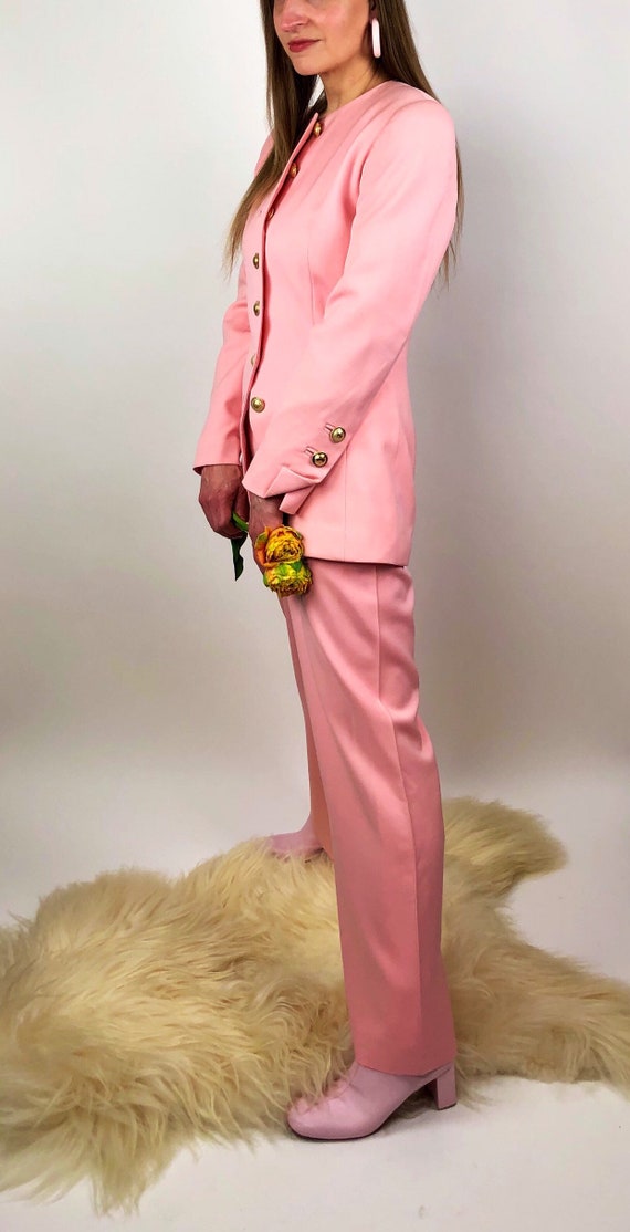 90's designer monochrome pink suit set - image 6