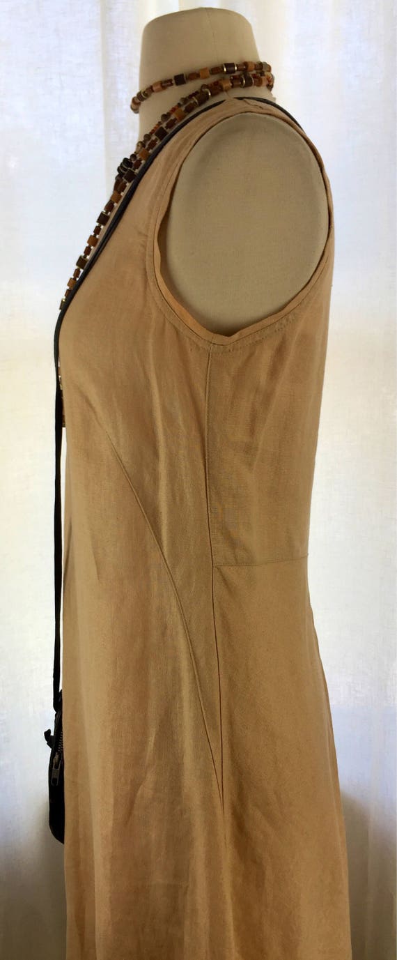 Vintage 90's French flattering peachy khaki lusci… - image 3