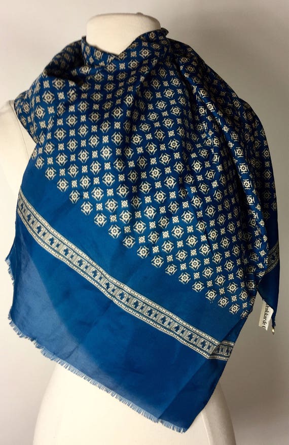 Vintage 70's Collectible French designer teal geo… - image 2