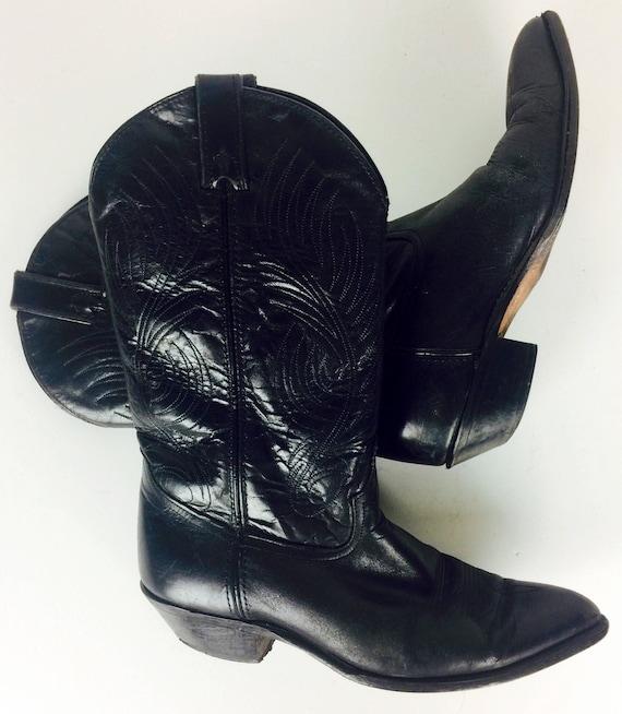 Vintage 80's 90's black leather city slicker cowbo