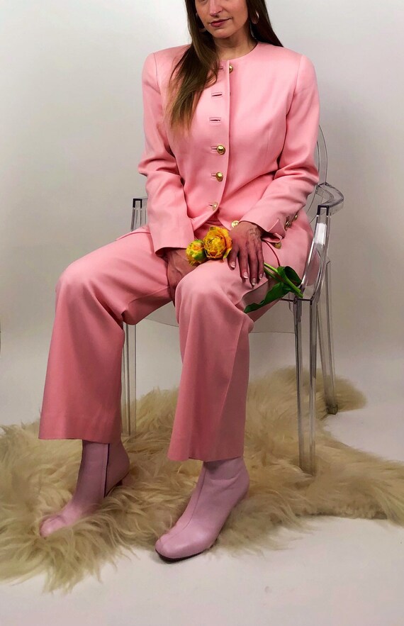 90's designer monochrome pink suit set - image 5