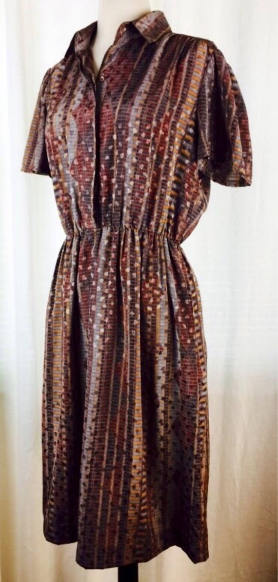 Vintage 70's 80's Southwestern lizard snake print 