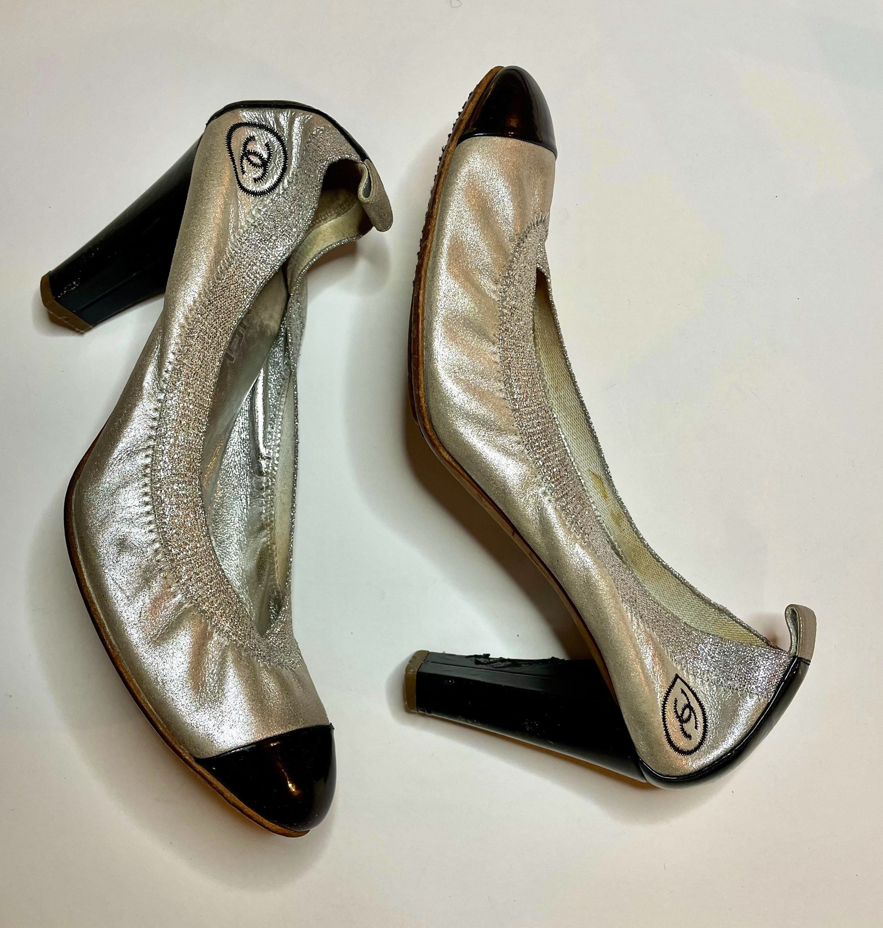 Chanel silver deals pumps