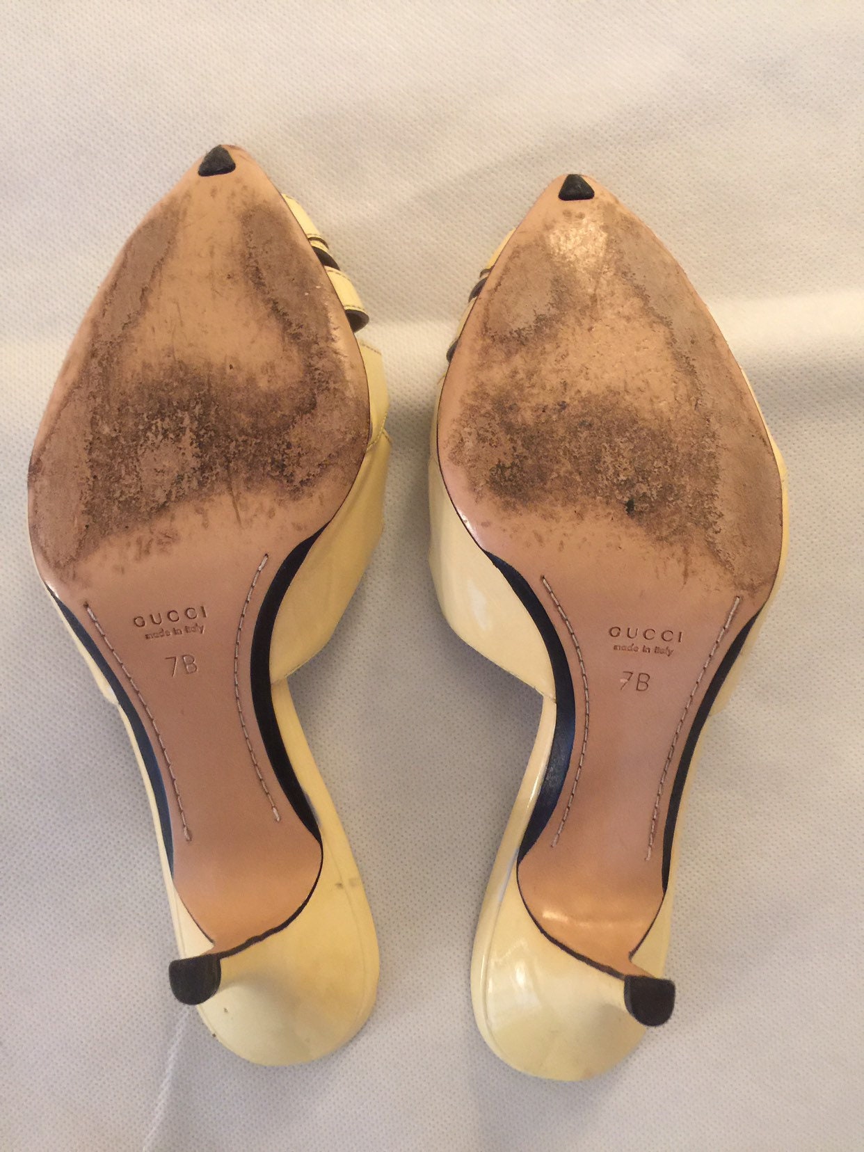 cream colored mules