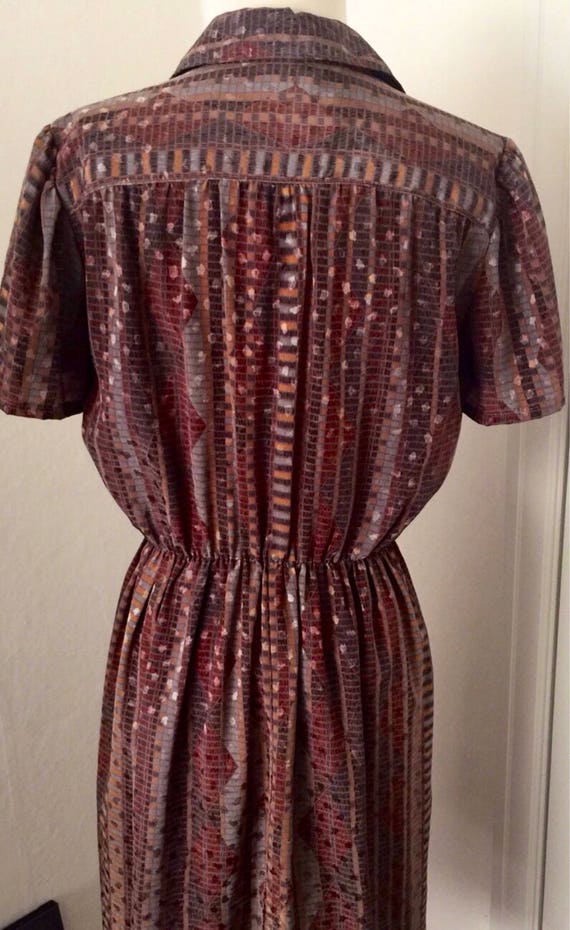 Vintage 70's 80's Southwestern lizard snake print… - image 9