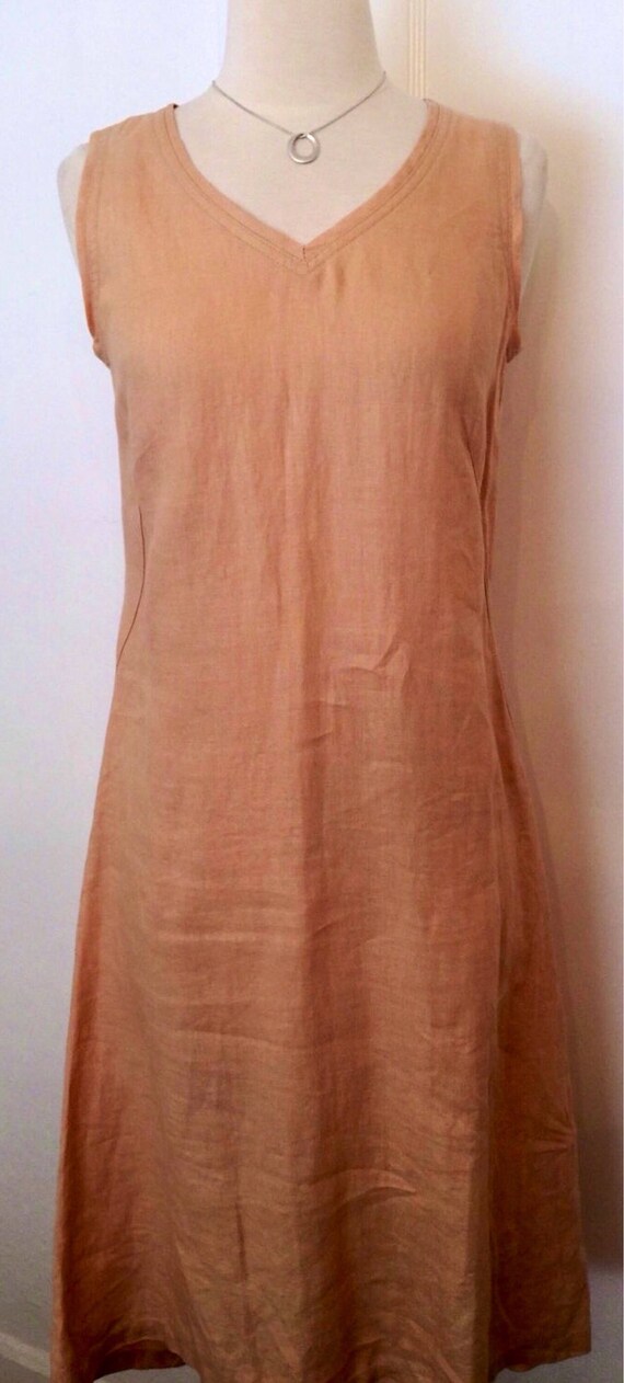 Vintage 90's French flattering peachy khaki lusci… - image 9