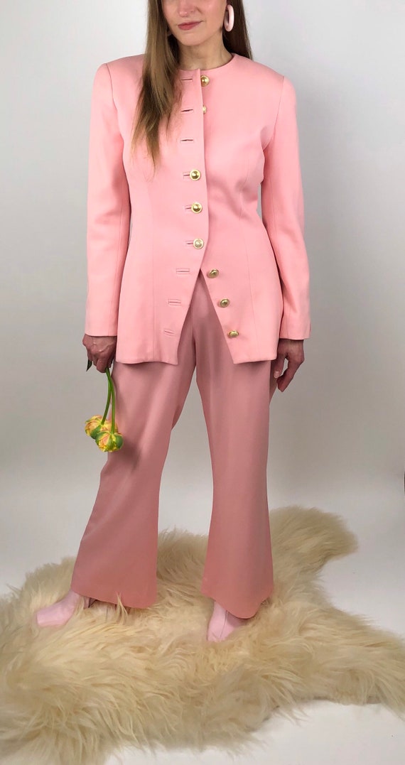 90's designer monochrome pink suit set - image 3