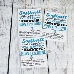 Wish Bracelets, Softball Wish Bracelet, Softball Was Invented to Show Boys How It&#39;s Done
