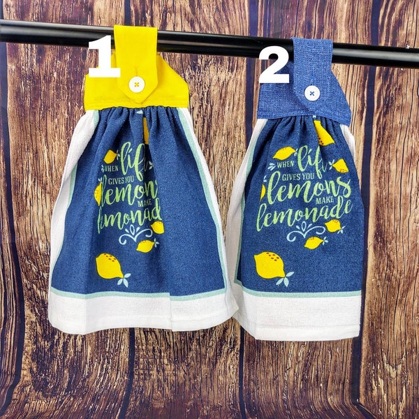 Kitchen Towel Lemon Etsy