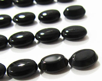 10x Cabochon Black Onyx 7x5 Loose gemstones Calibrated Cabochon Gemstones DIY Bracelet Jewelry