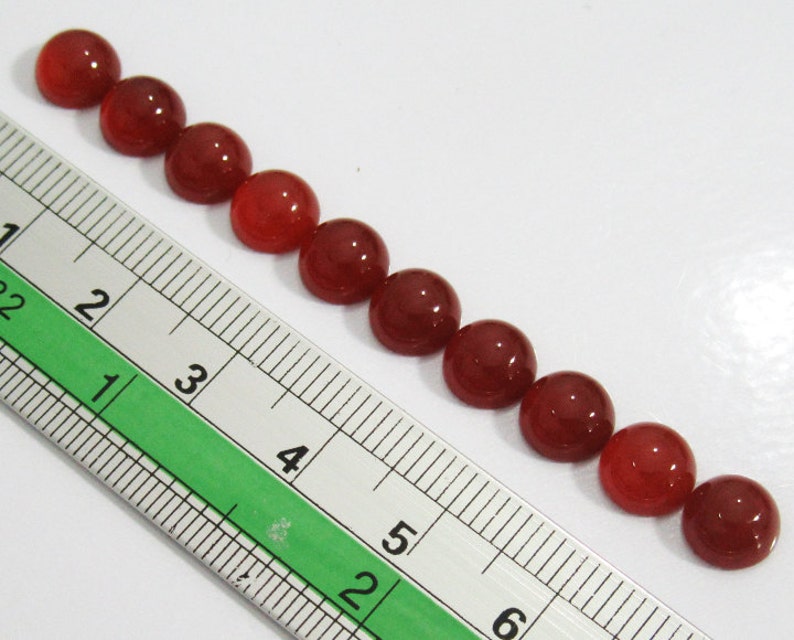 7mm Cabochons Carnelian Loose gemstones 10 Carnelian Gemstones Wholesale Gemstones