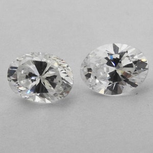 Pair of Stones Oval cut 7x5mm, Cubic Zirconia