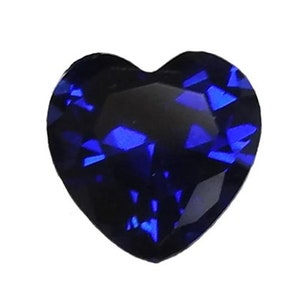Heart Sapphire Blue 9x9mm Loose Gemstone Lab criou Corindo Sapphire