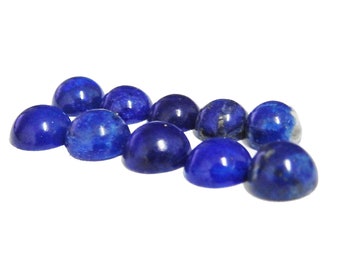 2 Cabochons Ronds En Lapis Lazuli 6mm - Pour Création Bijoux, Référence 7427039732901, Neufs