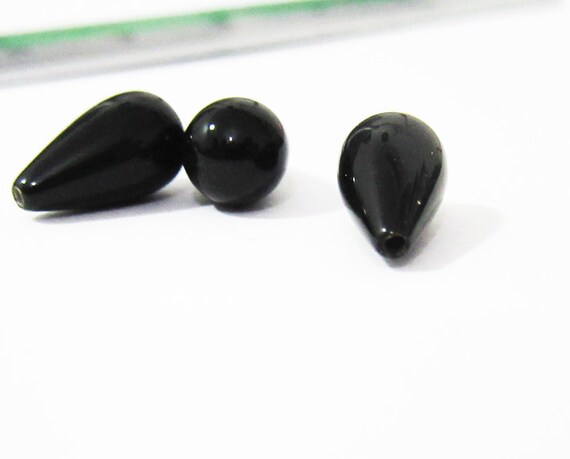 131 Cts Natural Black Onyx Pear Shape Cabochon Loose Gemstone Fabulous Quality Of Black Onyx Gemstone For Making Jewelry 62x39 mm SG 468