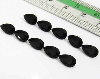 Piedras preciosas sueltas de ónix negro, piedras preciosas para joyería Tamaño de piedra negra 8 x 5 mm