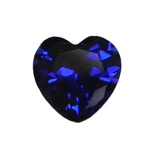 Heart Sapphire Blue 6x6mm Loose Gemstone Lab criou Corindo Sapphire