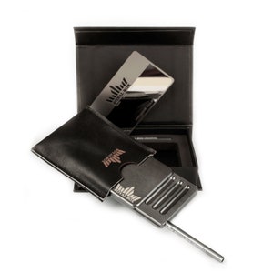 Royal Box Titanium Space 8 Storage Compartment Snuff Box w/ Built in 3” Metal Straw & Crush Card Safe Clean Snuff Device