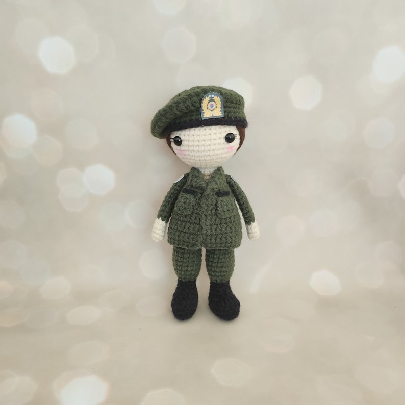 Crocs Soldier Pattern Crochet Doll Pattern, ROKA Soldier With Beret, Amigurumi Doll Pattern ...