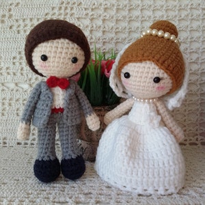 Crochet Doll Pattern, Wedding Couple, Amigurumi Doll Pattern, PDF English Pattern