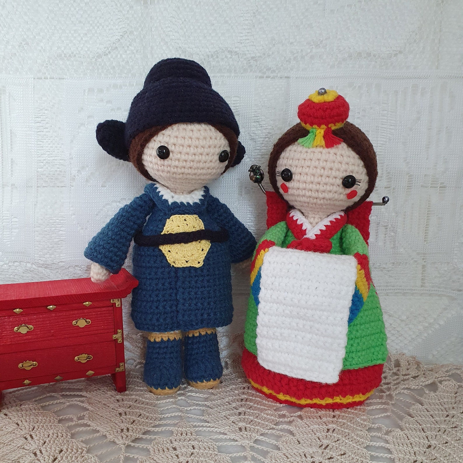 Crochet Doll Pattern Korean Traditional Wedding Couple Etsy