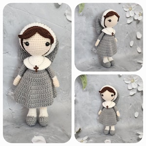 Crochet Doll Pattern, Nun, Amigurumi Doll Pattern, PDF English Pattern