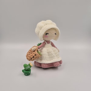 Crochet Doll Pattern, Sun Bonnet Couple-Girl, Amigurumi Doll Pattern, PDF English Pattern