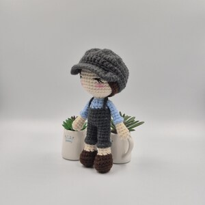Crochet Doll Pattern, Sun Bonnet Couple-Boy, Amigurumi Doll Pattern, PDF English Pattern