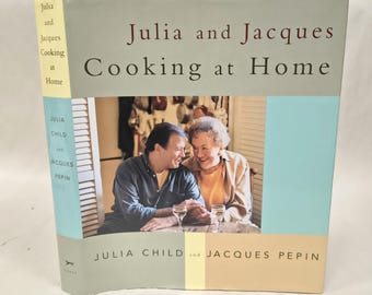 Signed by both authors - Julia and Jacques Cooking at Home, by Julia Child and Jacques Pepin. First Edition, First Printing, 1999, Knopf, NY