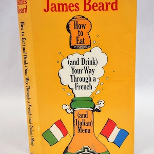 Signiertes James Beard Kochbuch: French & Italian Menu Guide, Erstausgabe 1971