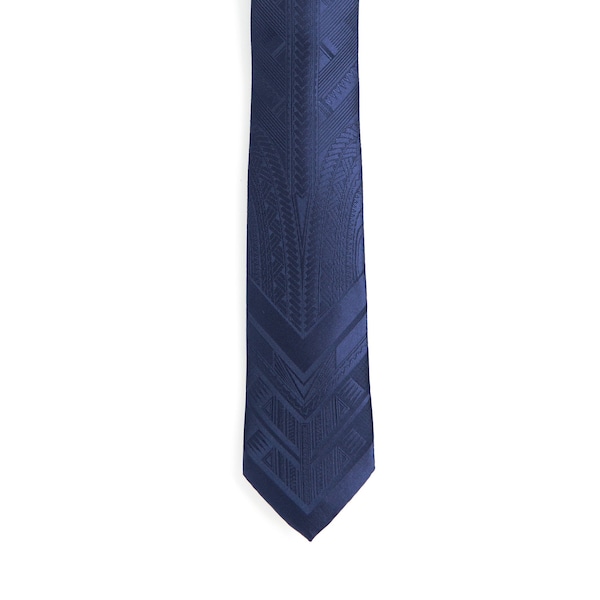 Pe'a Tatau - Navy Polynesian Skinny Necktie