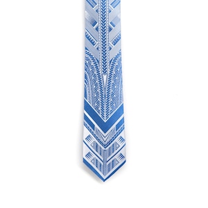 Pe&#39;a Tatau - Blue Skinny Polynesian Necktie