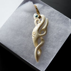Manaia Bone Pendant with Rope Necklace