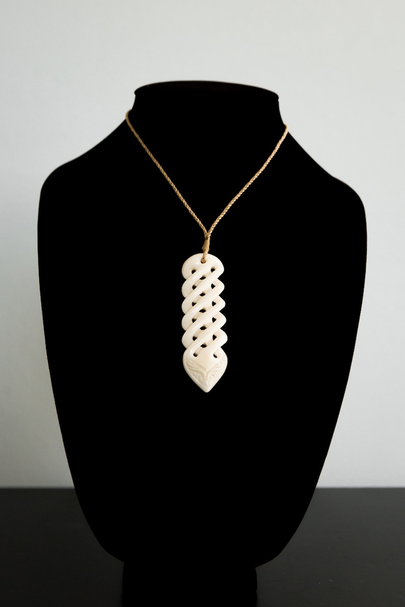 Woven Polynesian Pendant With Adjustable Necklace Etsy