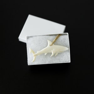 Shark Bone Pendant with Rope Necklace