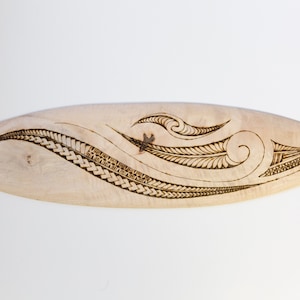 Polynesian Surfboard- Wood Burned
