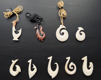 Mystery Hook- Medium, Surprise hand carved Polynesian bone pendant